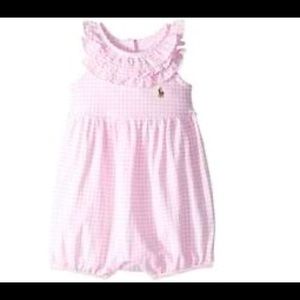 Polo Ralph Lauren Pink Gingham Romper